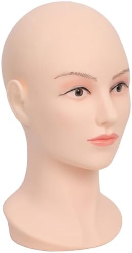 Female Life Size Bald Mannequin Head Professional Cosmetology for Wig Making, Display Wigs,Glasses,Eyeglasses, hairs, T pins,with Free Clamp - Image 3