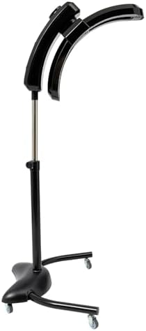 Standing Hair Dryer, 950W Vertical Hair Styling Heater, Professional Floor Hair Color Processor 360° Swivel Salon Hair U-Shaped Heater with with TEM & Time Adjustment for Perms, Hot Oil (Black) by Unknown