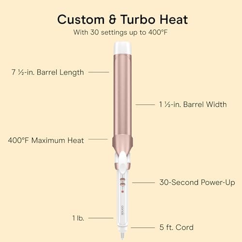 Conair Long Barrel Curling Iron, Double Ceramic, 1 1/2" Width - Image 4