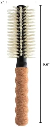 Dom Dom Round Hair Brush, Boar & Nylon Bristles for Blowouts, Small 2in - Image 2