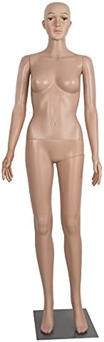Female Mannequin Full Body Dress Form Stand 69 Inch Adjustable Plastic Detachable Mannequin Stand Realistic Display Head Metal Base (69 Inches-A) by SHAREWIN