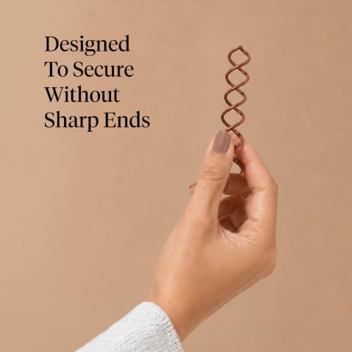 Kitsch Spiral Bobby Pins - Hair Accessories For Women - Brown, 3pcs - Image 2