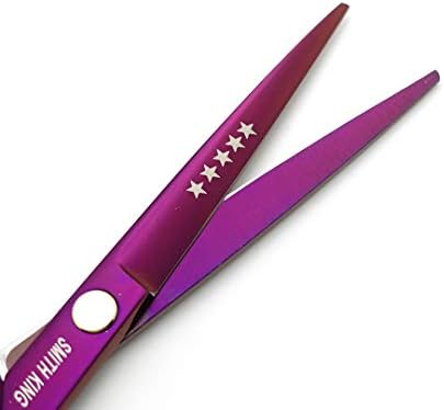 6.0 Inches Professional hair cutting thinning scissors set with razor (Violet) - Image 5