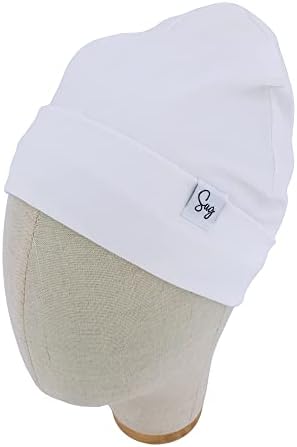 Jersey Beanie Hat for Newborn Baby Boys Girls Silky Satin Lined Hats Bonnet Toddler Infant Little Kids Beanies Caps - Image 2