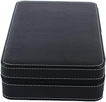 12 Slots Portable Watch Box, Waterproof Travel Zipper Watch Collector Storage Jewelry Box Case, Multifunction Storage Organizer for Cufflinks, Earrings, Bracelets (13 * 7.87 * 2.95inch) - Image 6