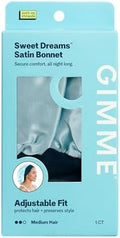 GIMME Beauty Sweet Dreams Satin Bonnet, Medium, Soft Blue, 1 Ct by GIMMEBeauty