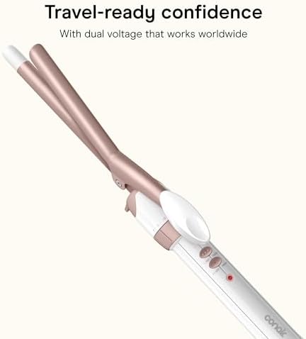 Conair Curling Iron, Double Ceramic, 1/2-in. Width, White/Rose Gold - Image 6