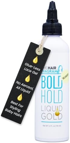 The Hair Diagram Bold Hold Liquid Gold Reloaded, Glueless Lace Gel (4oz) by TheHairDiagram%C2%AE