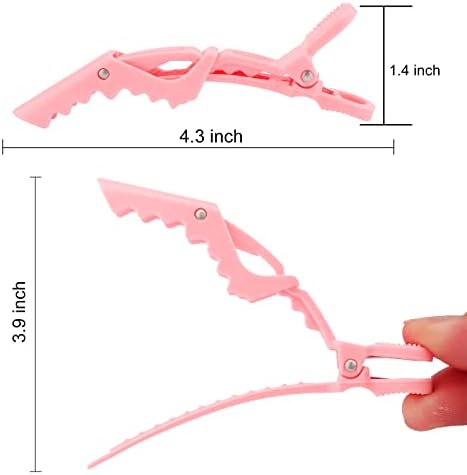 Ondder 24 Pack Large Alligator Clips for Hair Sectioning, Coloring, Cutting - Pink Pro Salon Barber Hair Styling Accessories for Women and Men - Image 2