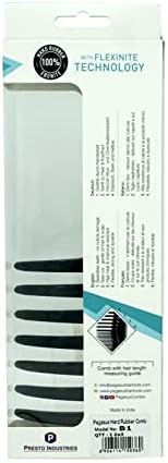 Pegasus 511_B1, 9in Curved Blow Dry Styler Comb, Handmade, Seamless, Smooth Edges, Anti Static, Heat and Chemically Resistant, Wet Hair, Everyday Grooming Comb | Peines de goma dura - Black - Image 6
