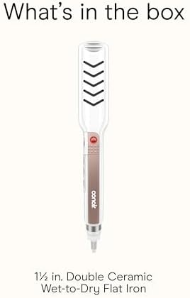 Conair Hair Straightener, Double Ceramic, Wet to Dry, Long 1 1/2" Plates - Image 7