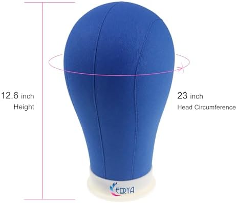 EERYA 23 Inch Wig Head Stand Set for Wig Making Display Styling Training - Image 2