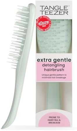 Tangle Teezer Extra Gentle Detangler Brush, Fragile Hair, Eucalyptus Green by TangleTeezer
