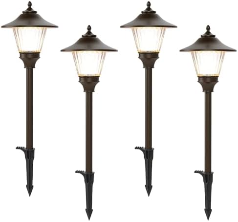 GOODSMANN 8 Pack Low Voltage LED Path Lights 12V AC Bronze Warm White by GOODSMANN