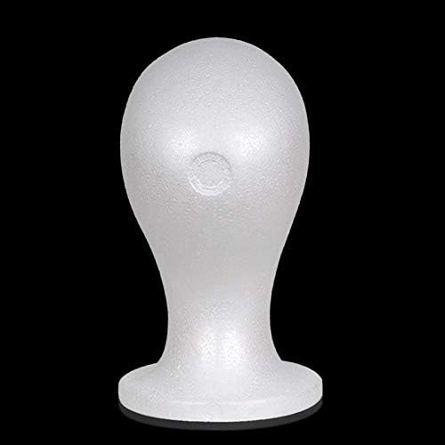 Female Foam Head Model, Foam Mannequin Head Model Wig Hair Hat Display - Male Mannequin Head Manikin Wig Glasses Hat Display Stand for Jewelry Wigs Scravat - Image 6