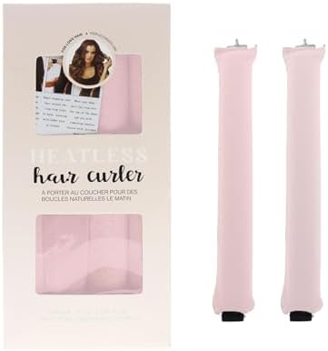 Overnight Hair Curlers Heatless Curls,SXWFYZ No Heat & Damage Velvet Curling Rods Hair Rollers for Long Short Hair Care Styling Tools(Pink 4PCS W/Silk Scarf) by Unknown