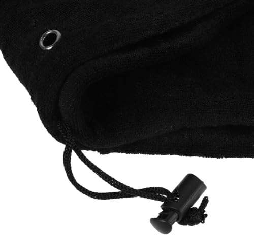 Black Hair Dryer Bonnet Cover Cloth with Adjustable Drawstring - Image 3