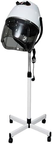White,Standing,Hair Conditioning Color Processor Adjustable Stand Up Bonnet Hair Dryer with Rolling Wheels for Home Salon Spa Beauty Equipment by JIYIAN
