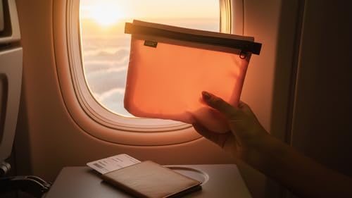 GOX Travel Toiletry Bag Carry On Zipper Pouch Cosmetic Kit Makeup Digital Bag Water Repellent Nylon (Pink) - Image 5