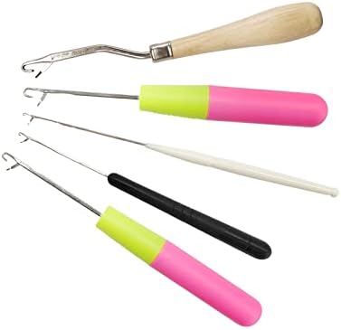 5PCS Latch Hook, Different Sizes Small Crochet Hooks Needle for Hair - Image 2