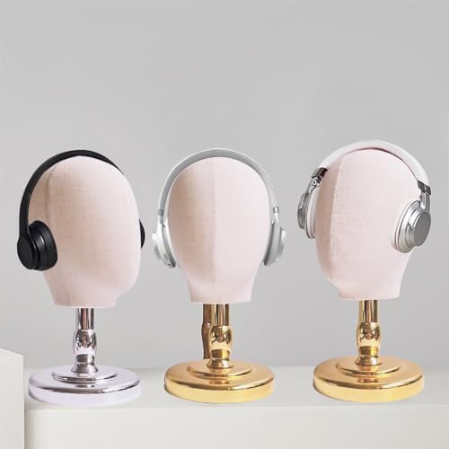 CHADWICK 21-Inch Non-Pinnable Fabric Mannequin Head, Silver Base - Image 7