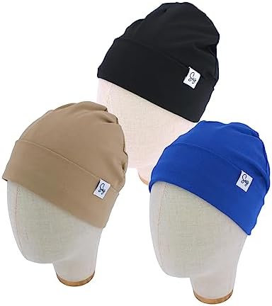 Jersey Beanie Hat for Newborn Baby Boys Girls Silky Satin Lined Hats Bonnet Toddler Infant Little Kids Beanies Caps - Image 2
