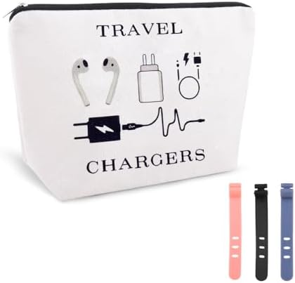 Elastic Silicone Cable Straps Cord Organizer Anti Loss Charging Cable Organizer Bag Pouch Travel Data Cable Protector Cover Charge Cord Tie Wraps Protection Portable Earphone Plug Charger Storage Bag by YangQian