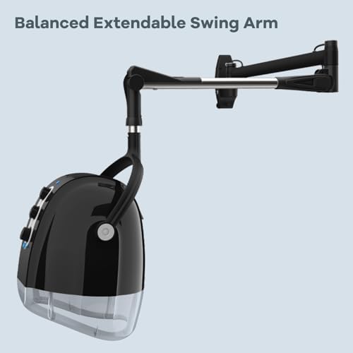 SyyBhb Wall Mount Hooded Salon Hair Dryer, Professional Ionic Hair Color Processor, Temperature & Drying Adjustable, 60-Minute Timing, 52" Extendable Arm, 25lbs Installed on Load Bearing Wall - Image 6
