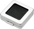 Glass Top Loose Diamond or Gemstone Display Box Case Holder Show Container Metal (Silver Medium) by JewelryBox