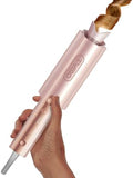 TYMO CurlPro Plus Automatic Rotating Curling Iron - Upgraded Long Barrel Curling Wand for Long Hair, Ceramic Hair Curler for Women, Anti-Scald, 600M Ionic, Dual Voltage, Gold Blush, 1 1/4 Inch by TYMOFashionTech