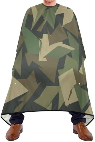 Blueangle Geometric Triangle Camo Barber Cape for Men Hair Cutting Cape, 65" x 55" - Image 5