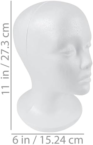 SHANY Styrofoam Model Heads,Hat Wig Foam Mannequin Female Wig Head Stand,Mannequin Head for wigs, Wig Holder - Round Base, 11 Inches Female Mannequin Head - Two Dozens, 24 Pieces - Image 4