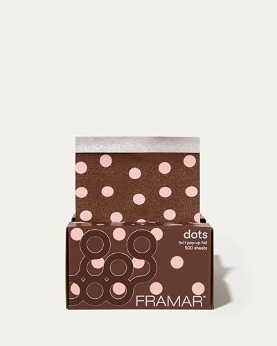 FRAMAR Chocolate Polka Dots Hair Foils For Highlighting, Pop Up Hair Foil - Image 7