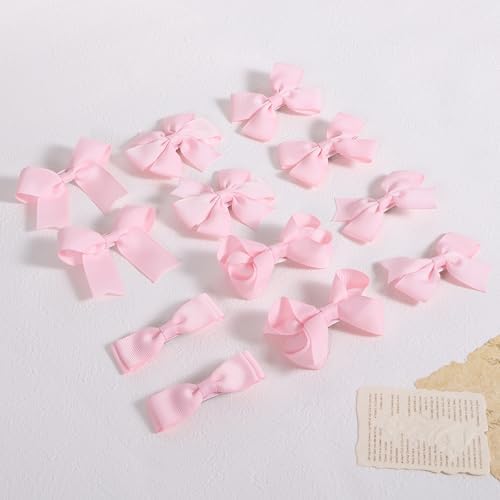 3" Hair Bows for Girls,12Pcs Pink Handmade Grosgrain Ribbon Bow Alligator Clips Barrettes, Everyday Valentines Birthday Party Decor Accessories Gift for Toddlers Teens Baby Kids - Image 2
