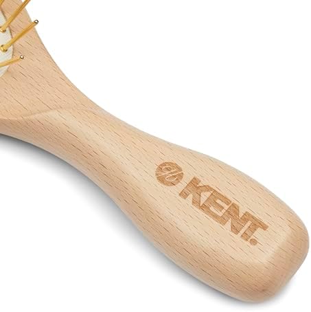 Kent ZZ Gold Plated Pin Rubber Cushion Detangler Brush for Detangling and Smoothing, Limited Edition Oval Paddle Hair Brush for Medium to Long Hair - Image 6