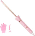Hahahope 3/8 Inch Curling Iron Wand, Small Ceramic Curler Barrel Tiny, Pink by hahahope