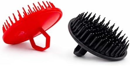 Scalp Massager Shampoo Brush Pack of 2 – Scalp Scrubber for Dandruff Removal, Exfoliating Hair Brush, Wet & Dry for All Hair Types by GentsFineGroomingProducts