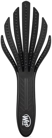 Wet Brush Go Green Curl Detangler Hair Brush, Black, Ultra-Soft IntelliFlex Detangling Bristles Glide Through Tangles with Ease, Great For Curls, No Split Ends & Pain-Free for Wet or Dry Hair by WetBrush