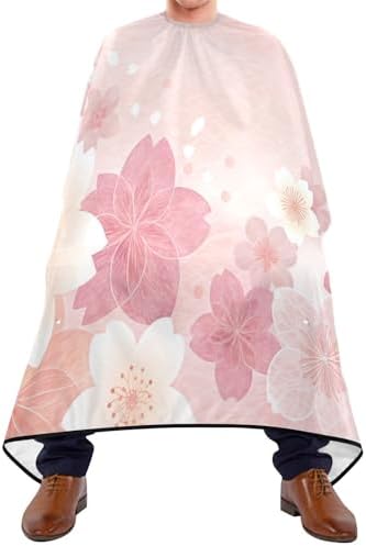 Blueangle Cherry Blossom Barber Cape Waterproof Salon Hairdresser Cape with Adjustable Snap Closure, Perfect for for Men Salon and Home Use - Image 2