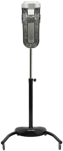 Standing Hair Dryer, 950W Vertical Hair Styling Heater, Professional Floor Hair Color Processor 360° Swivel Salon Hair U-Shaped Heater with with TEM & Time Adjustment for Perms, Hot Oil (Silver) - Image 6