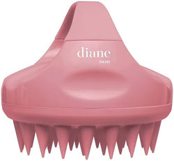 Diane Scalp Massage and Shampoo Brush with Soft Silicone Bristles, Exfoliates and Cleanses Scalp, Promotes Scalp Circulation, Evenly Distributes Hair Oil, Clear by Diane