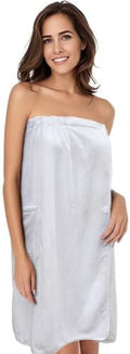 SINLAND Bath Wraps for Women After Shower Body Towel Wrap, White, 32"x60" by SINLAND