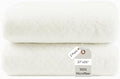 JML Bath Towels with Hanging Loop, 2 Pack, 27x55 in, Microfiber, White by JML
