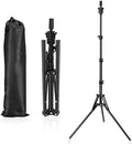 Mannequin Head Stand, Adjustable Wig Stand, Reinforced Metal Mannequin Head Stand for Cosmetology Hairdressing Training, Black by PetBaby