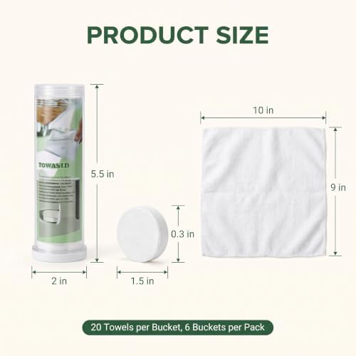 Towel Refills for Hot Face Towel Heater Machine, 60 Pcs Disposable Compressed Face Towels for Smart Towel Warmer, 3 Buckets, 20 Pcs Per Bucket - Image 2