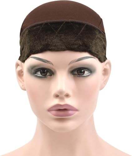 Wig Grip Cap for Women Non Slip with Wig Grip Band 2-in-1 Adjustable Bamboo Fiber Wig Caps for Women (Dark Brown) - Image 6