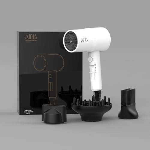 AINA Hair Dryer with Diffuser,Comb Full-Featured Blow Dryer 110V(White) - Image 5