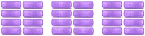 Self Grip Small Hair Rollers for Heatless Curls (0.8" x 2.43", Purple) – Plastic Curlers for Women & Girls – DIY Salon Styling for Short & Medium Hair, 24 Pack - Image 5