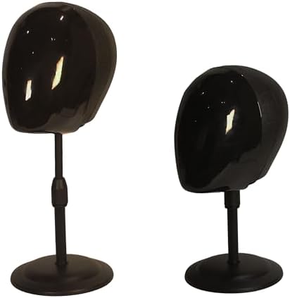 17inchs Styrofoam Mannequin Head (1 Pack) -Black Foam Wig Stand for Wigs, Hats, Masks, Hairpieces, Arts, Crafts, DIY Projects, Salon Display, and Travel Use (FD01-Black mask) by FASHION+DO