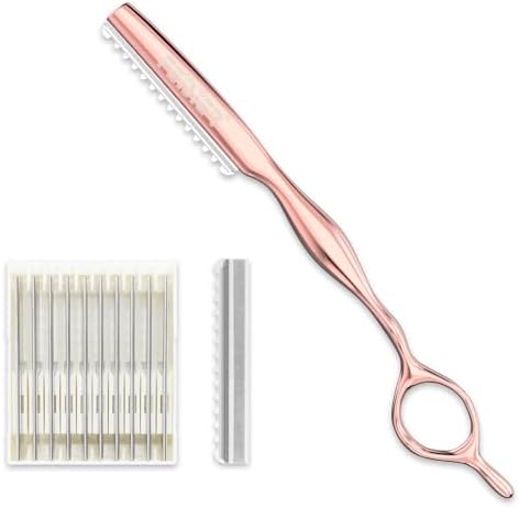 FEISIER Hair Razors for Cutting Hair, Professional Styling Texturizing Razor, Stainless Steel Thinning Razor Kit with 10 Replacement Blades, Premium Texture Cutting Razor for Salon and Home by FEISIER